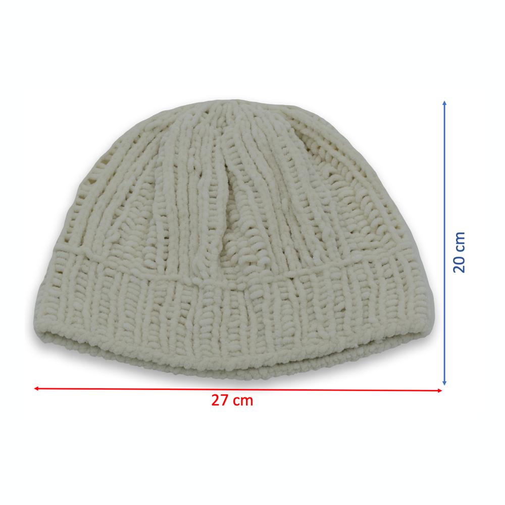 Velvety Soft Beanie & Neck Warmer Set | Ecru