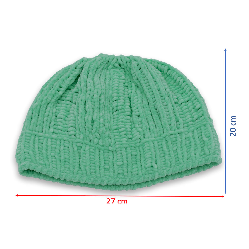 Velvety Soft Beanie & Neck Warmer Set | Green