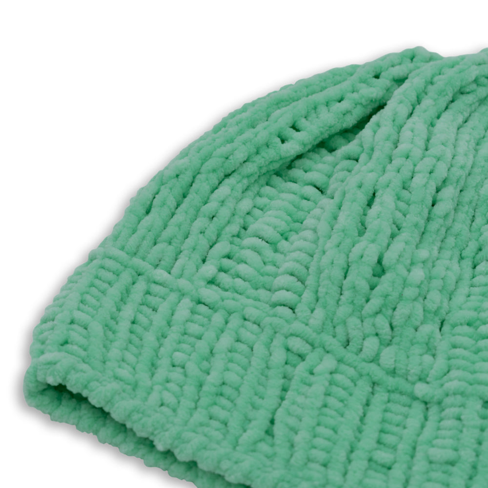 Velvety Soft Beanie Hat | Green