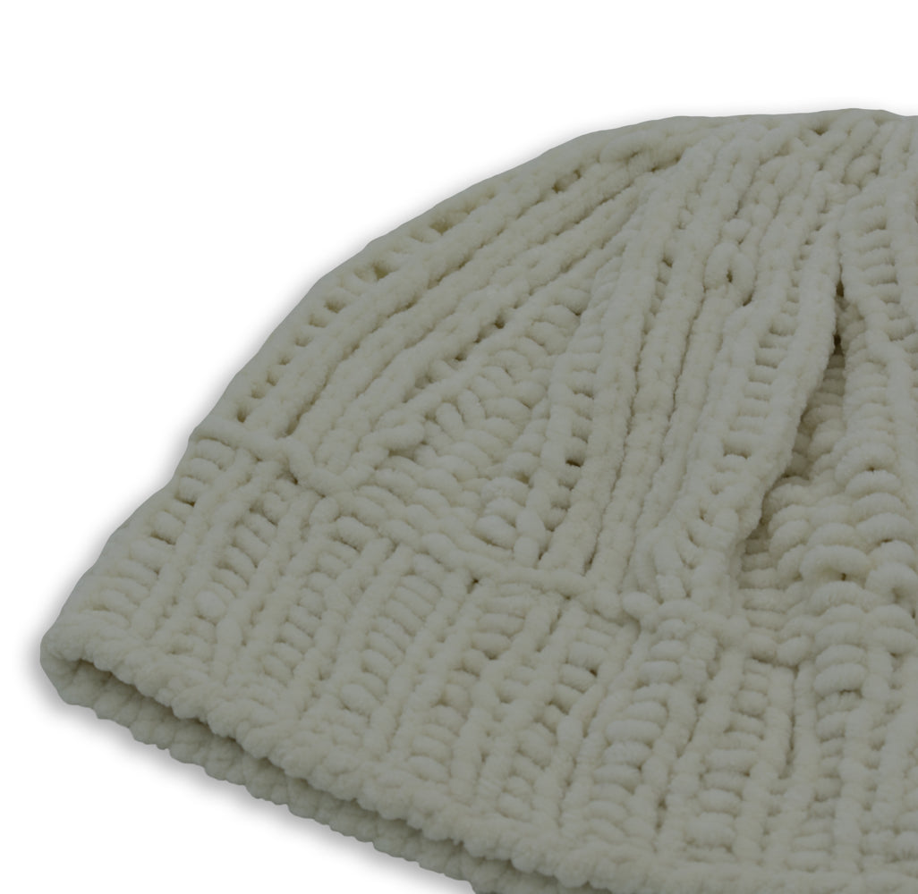 Velvety Soft Beanie Hat | Ecru