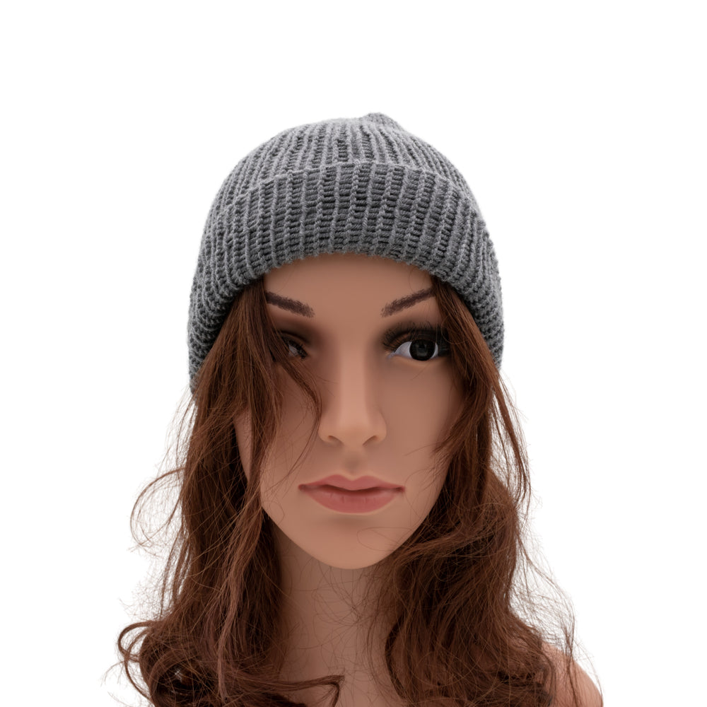 Reversible Knit Beanie Hat - Unisex Style