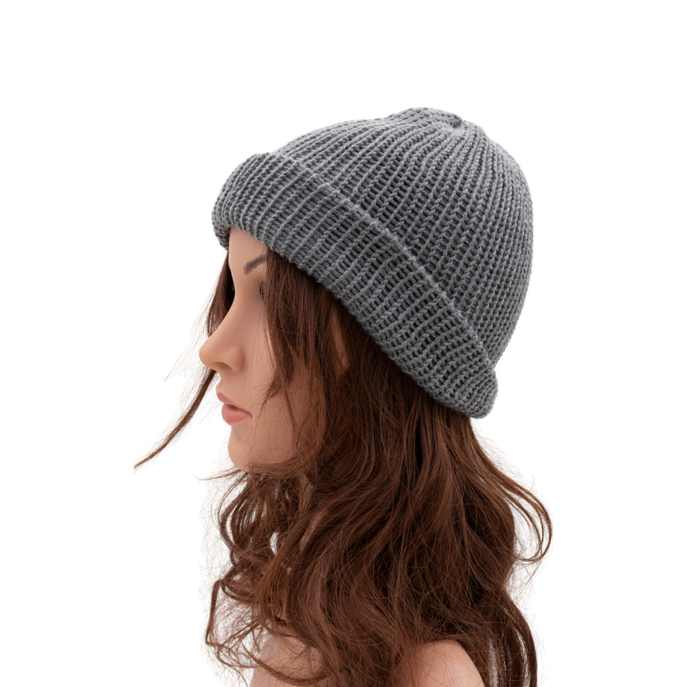 Reversible Knit Beanie Hat - Unisex Style