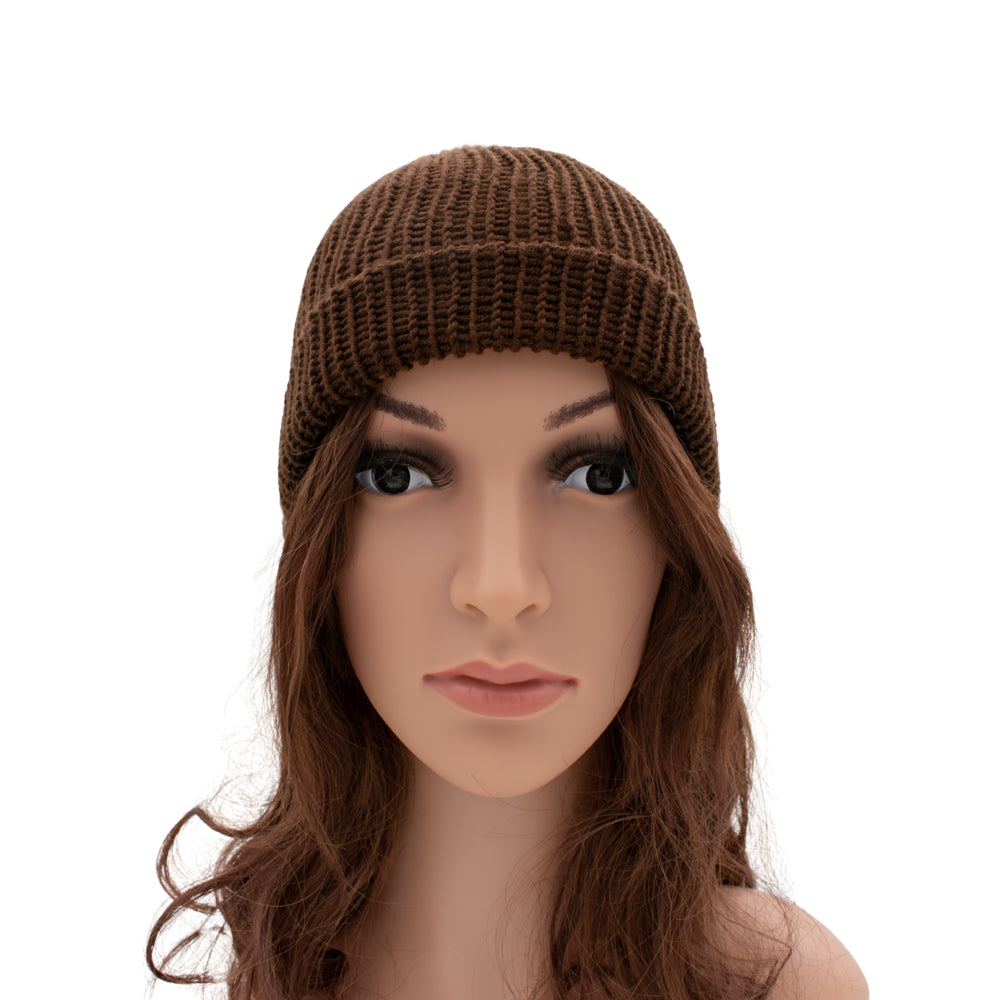Reversible Knit Beanie Hat - Unisex Style