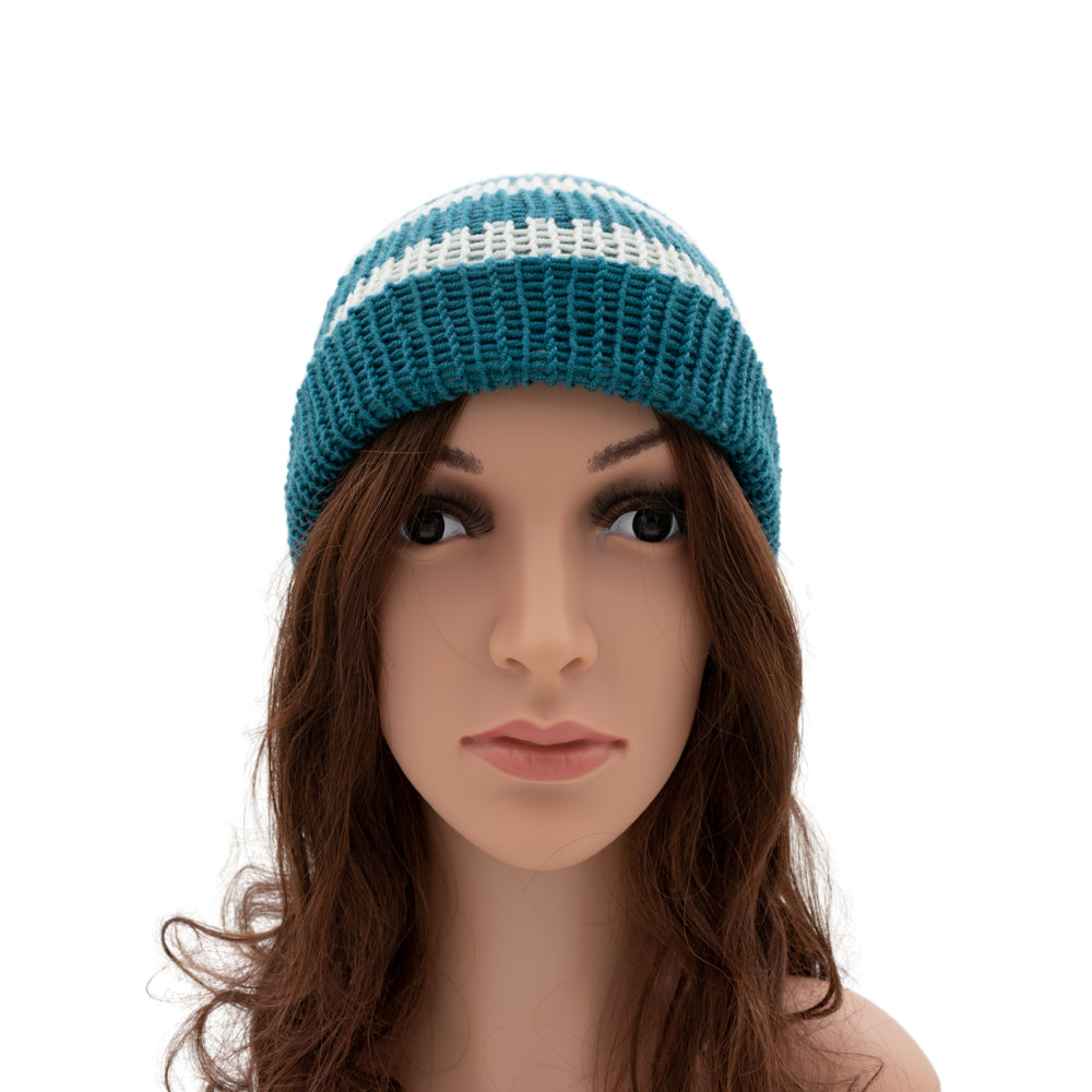 Reversible Knit Beanie Hat - Unisex Style