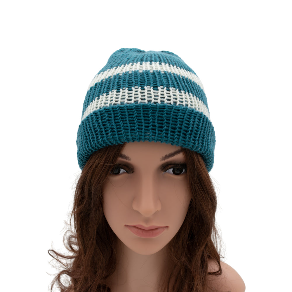 Reversible Knit Beanie Hat - Unisex Style