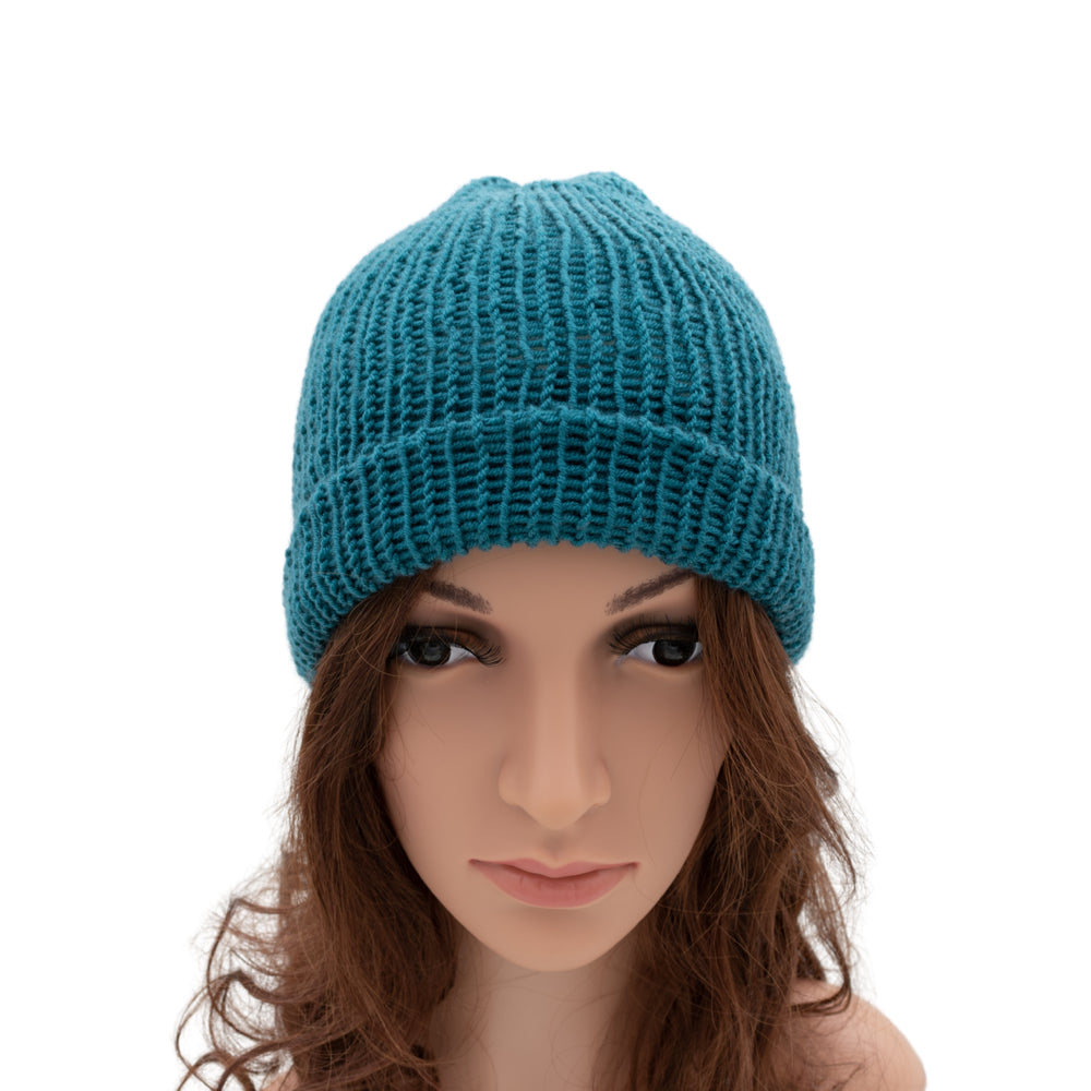 Reversible Knit Beanie Hat - Unisex Style