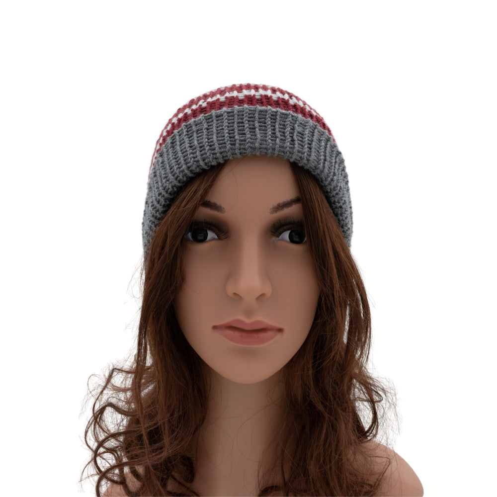 Reversible Knit Beanie Hat - Unisex Style