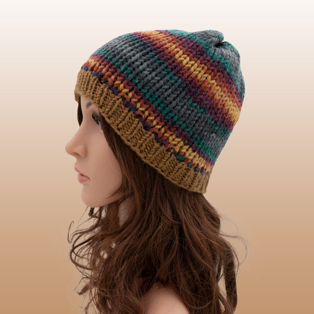 Chunky Multicoloured Beanie Winter Hat