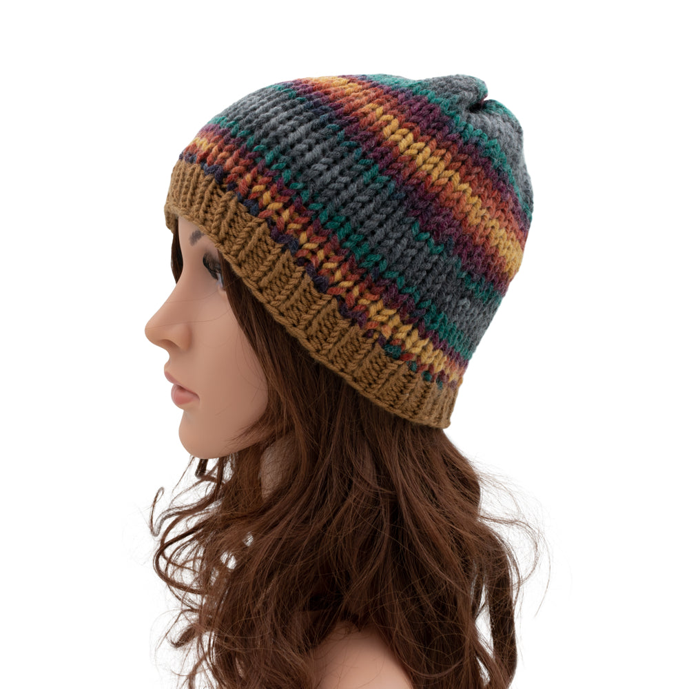 Chunky Multicoloured Beanie Winter Hat