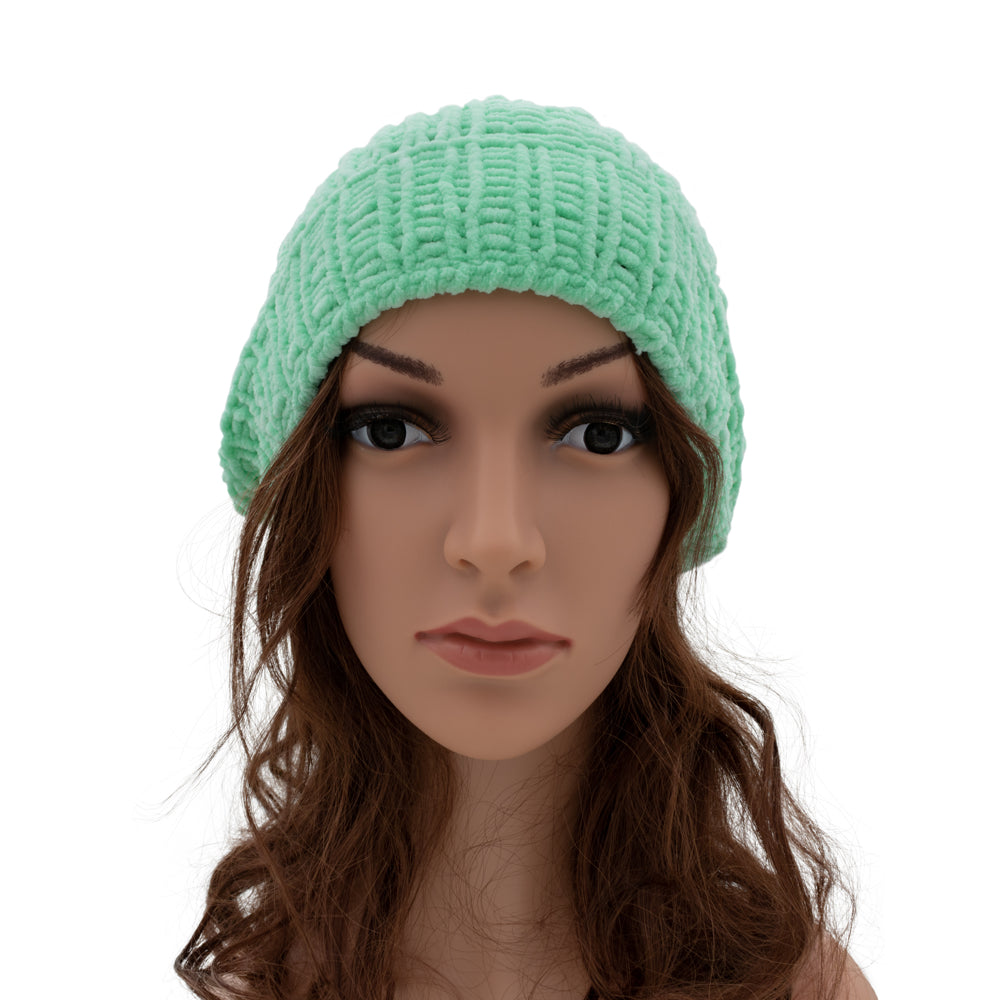 Velvety Soft Beanie Hat | Green