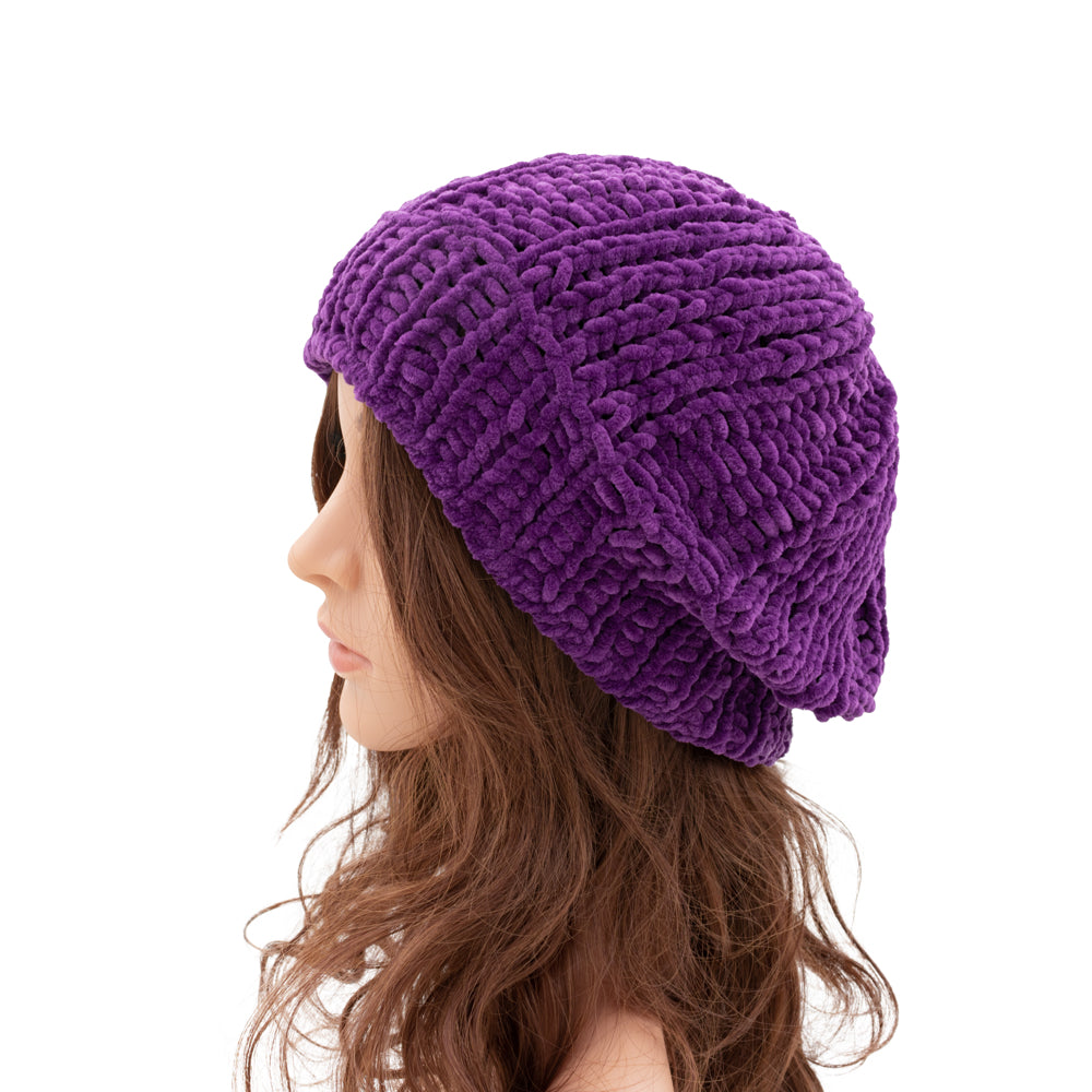 Velvety Soft Beanie Hat | Pink