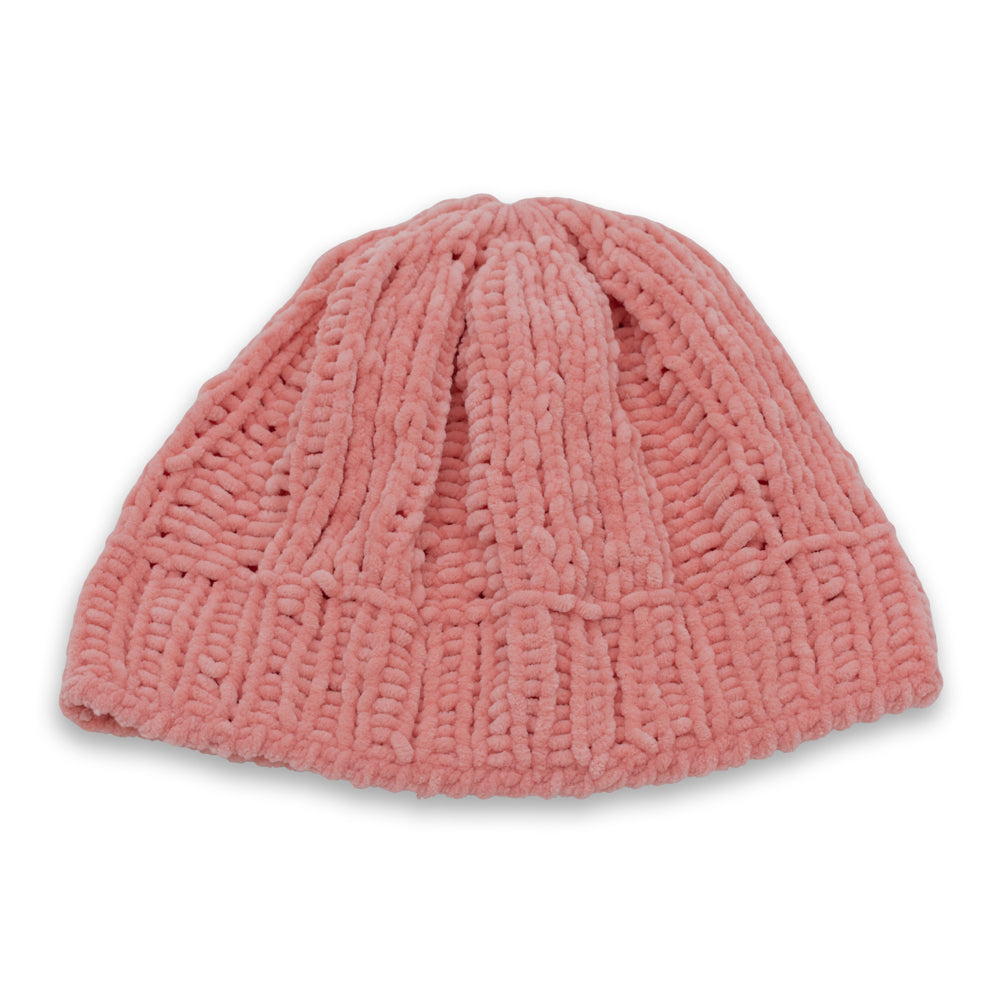 Velvety Soft Beanie Hat | Pink