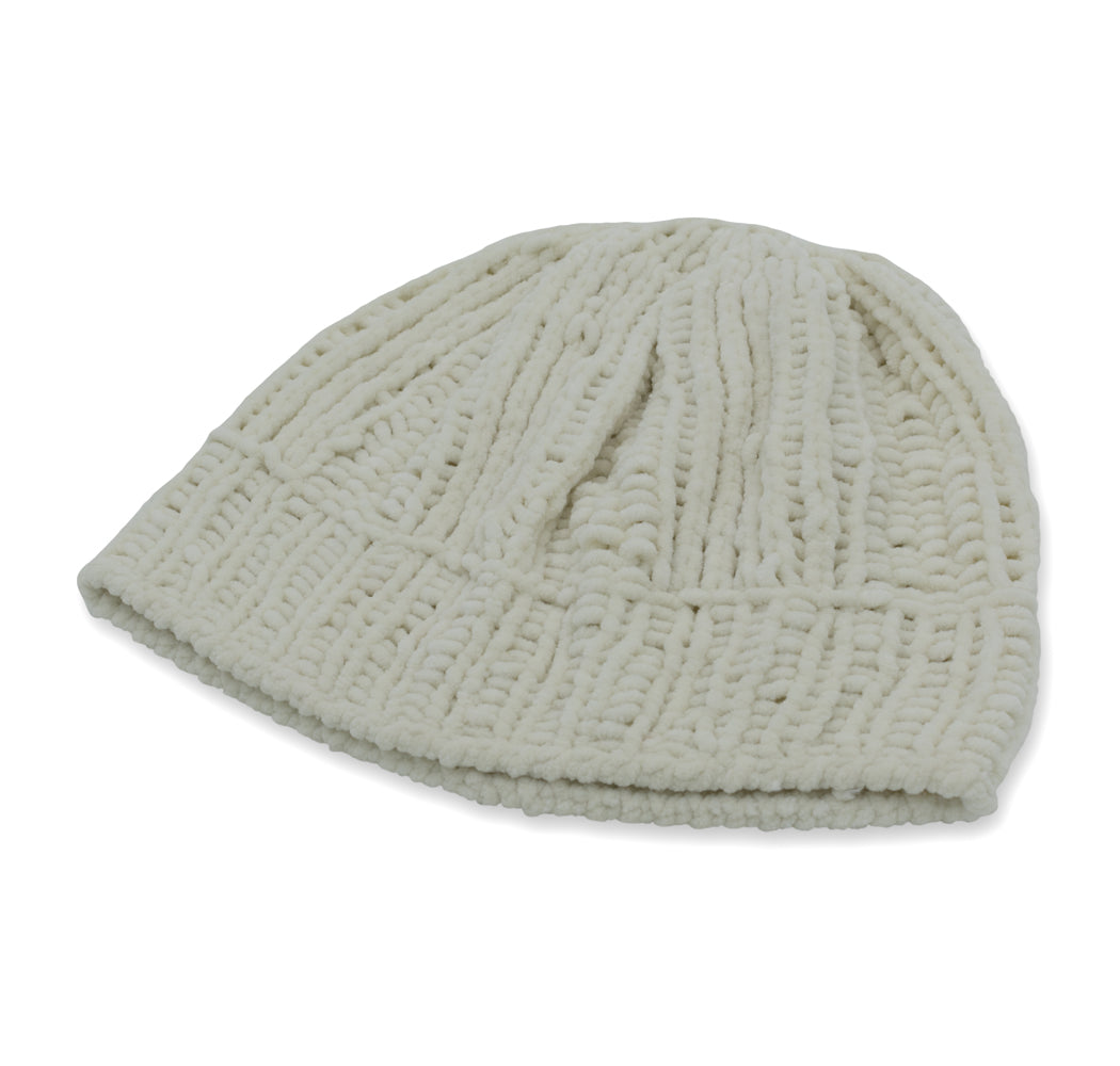 Velvety Soft Beanie Hat | Ecru
