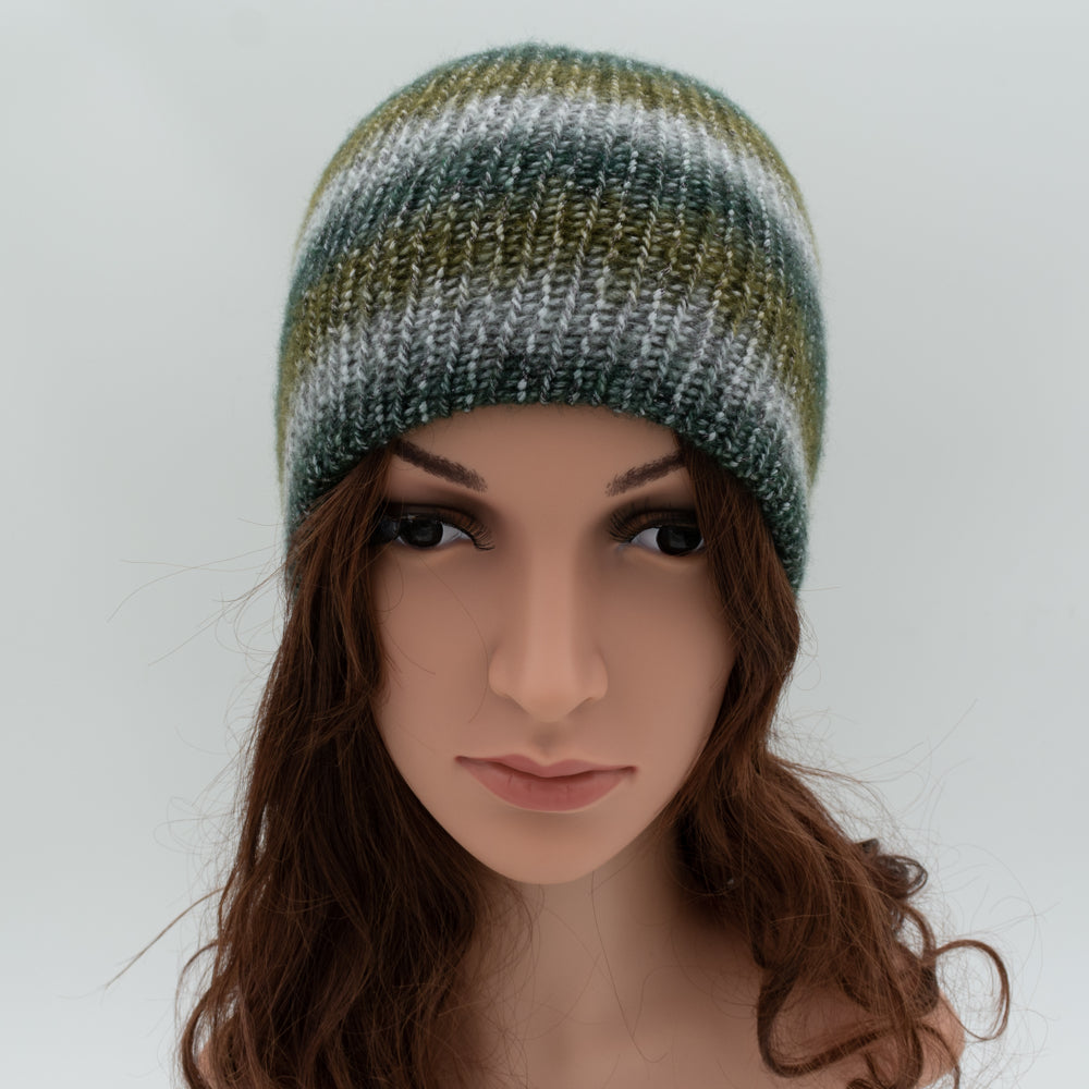 Double-Faced Silver Sparkle Beanie Hat