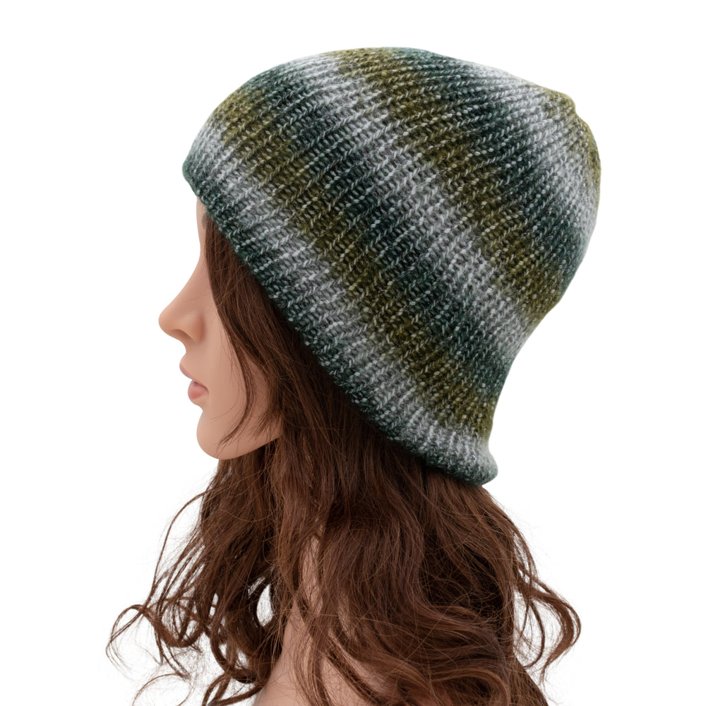 Double-Faced Silver Sparkle Beanie Hat