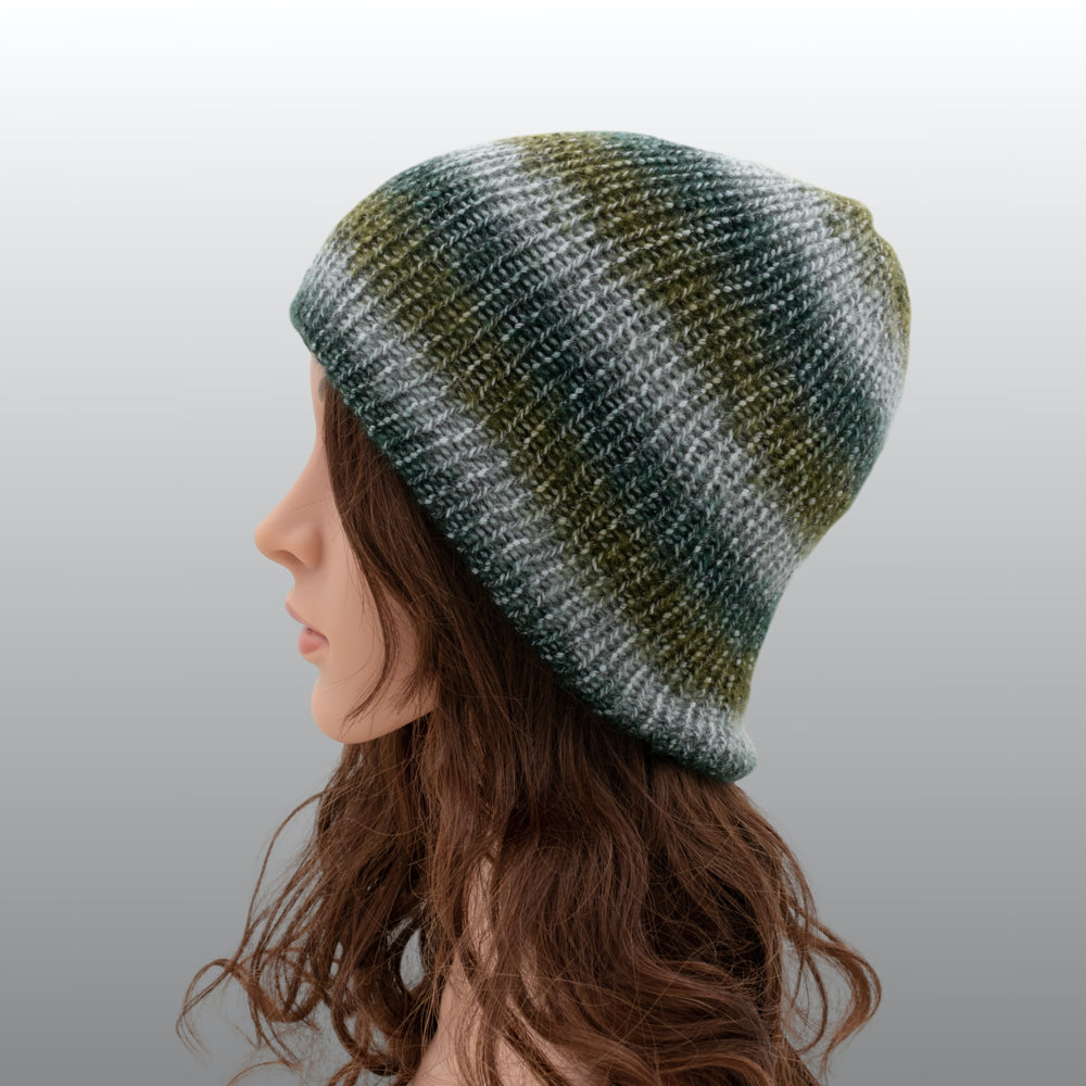 Double-Faced Silver Sparkle Beanie Hat