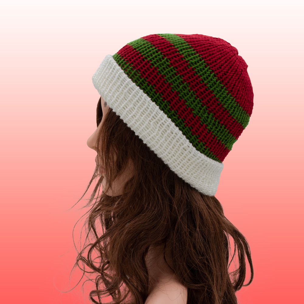 Christmas Theme Knit Beanie Hat