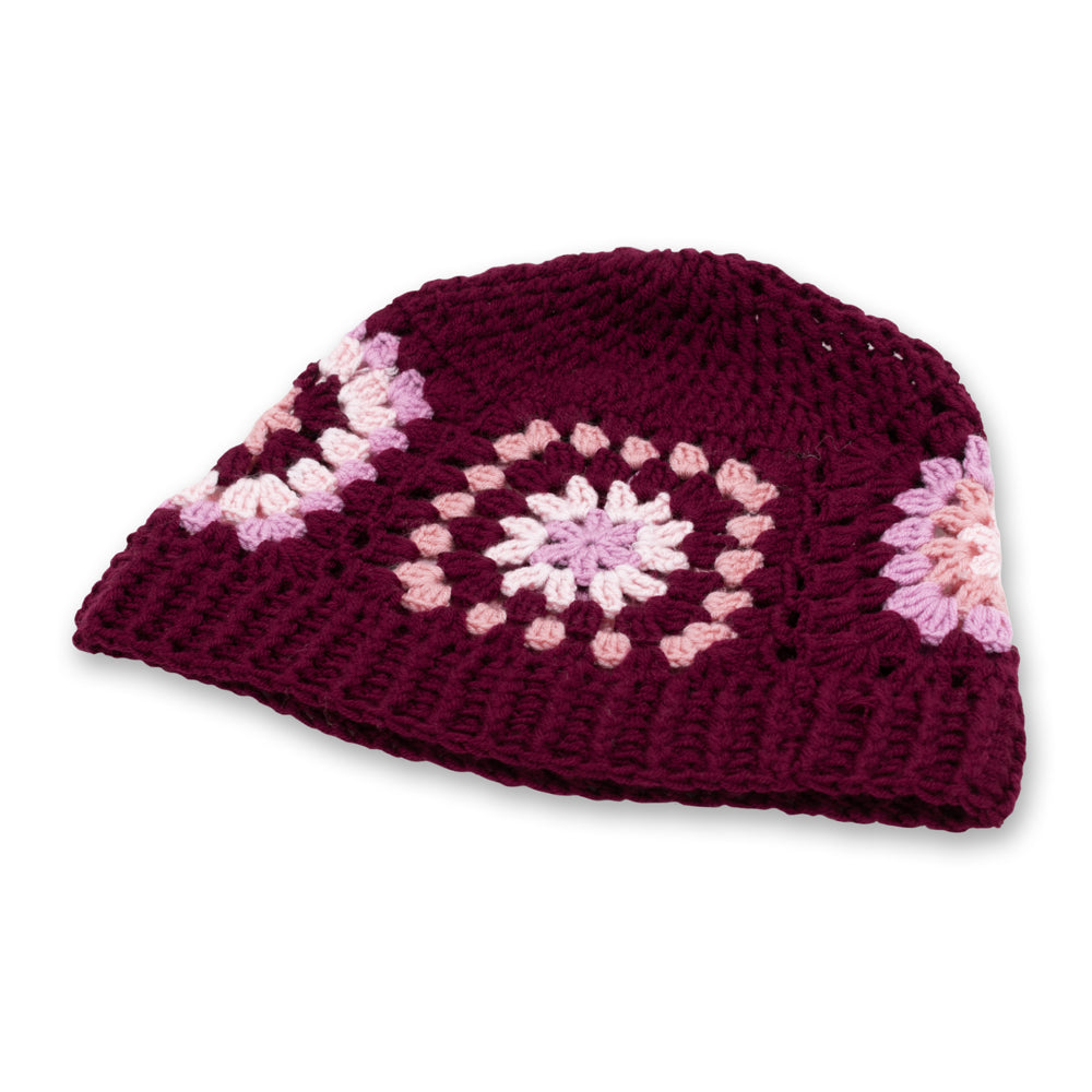 Granny Square Crochet Beanie Hat