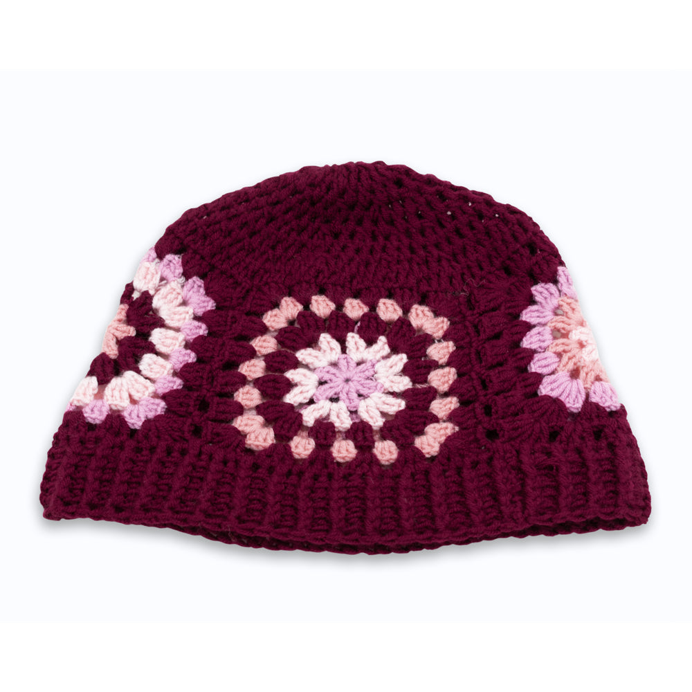Granny Square Crochet Beanie Hat and Glove Set