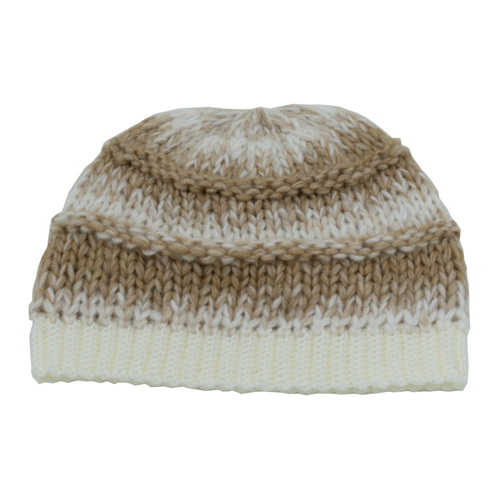 Slouchy Wool Beanie Winter Hat | Beige