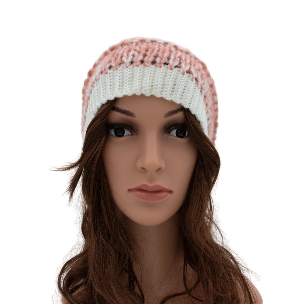 Slouchy Wool Beanie Winter Hat | Pink