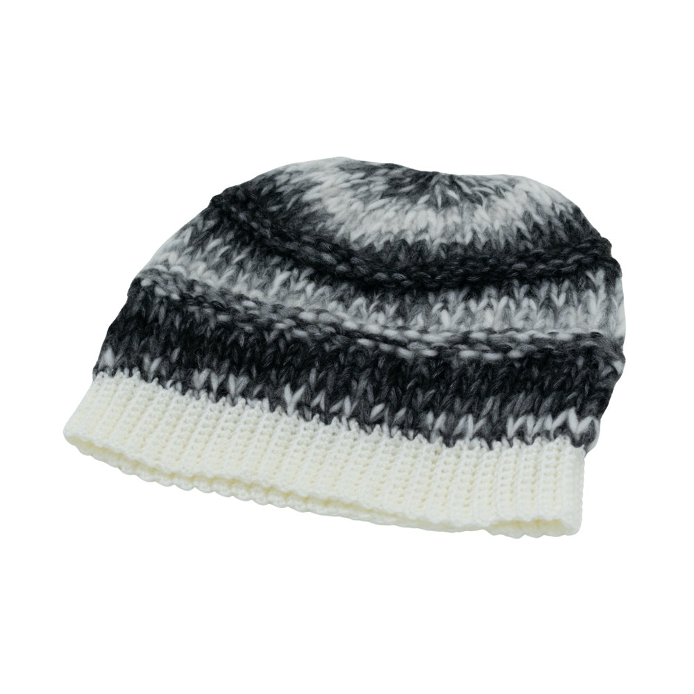 Slouchy Wool Beanie Winter Hat | Black