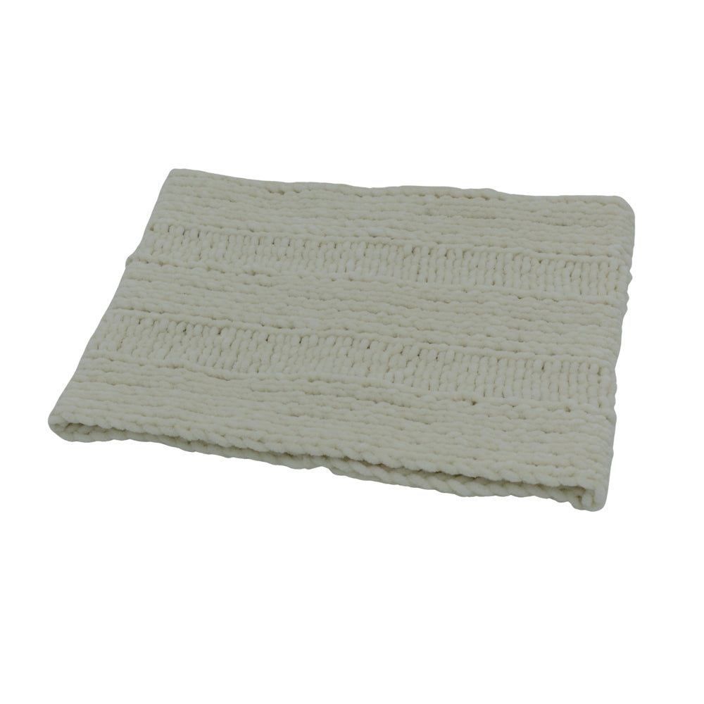 Velvety Soft Beanie & Neck Warmer Set | Ecru