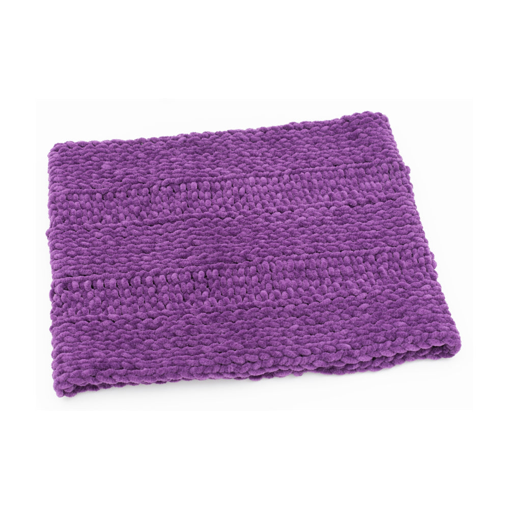Velvety Soft Beanie & Neck Warmer Set | Purple