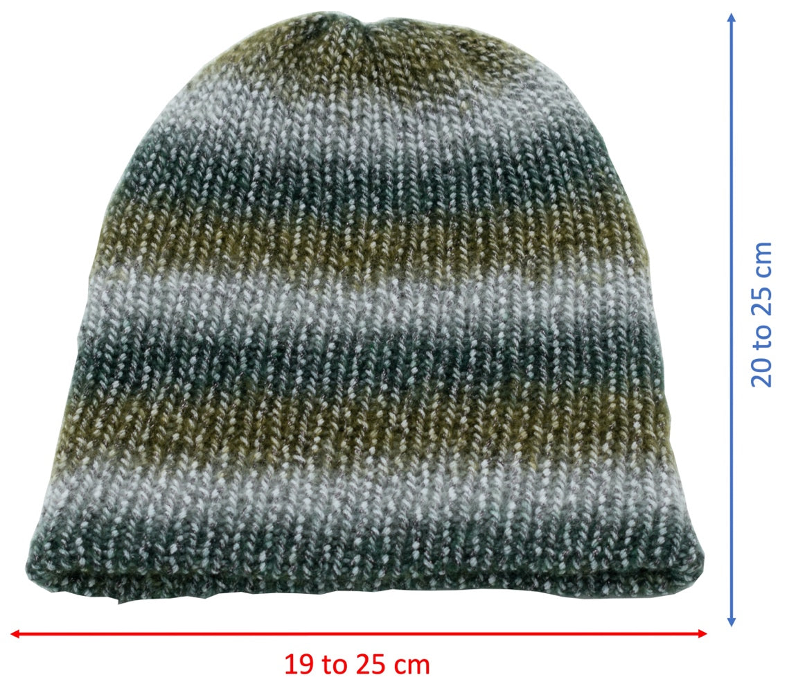 Double-Faced Silver Sparkle Beanie Hat