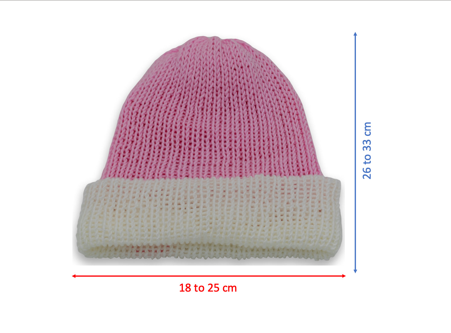 Reversible Knit Beanie Hat - Pink