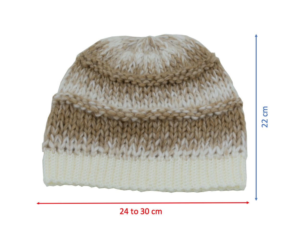 Slouchy Wool Beanie Winter Hat | Beige
