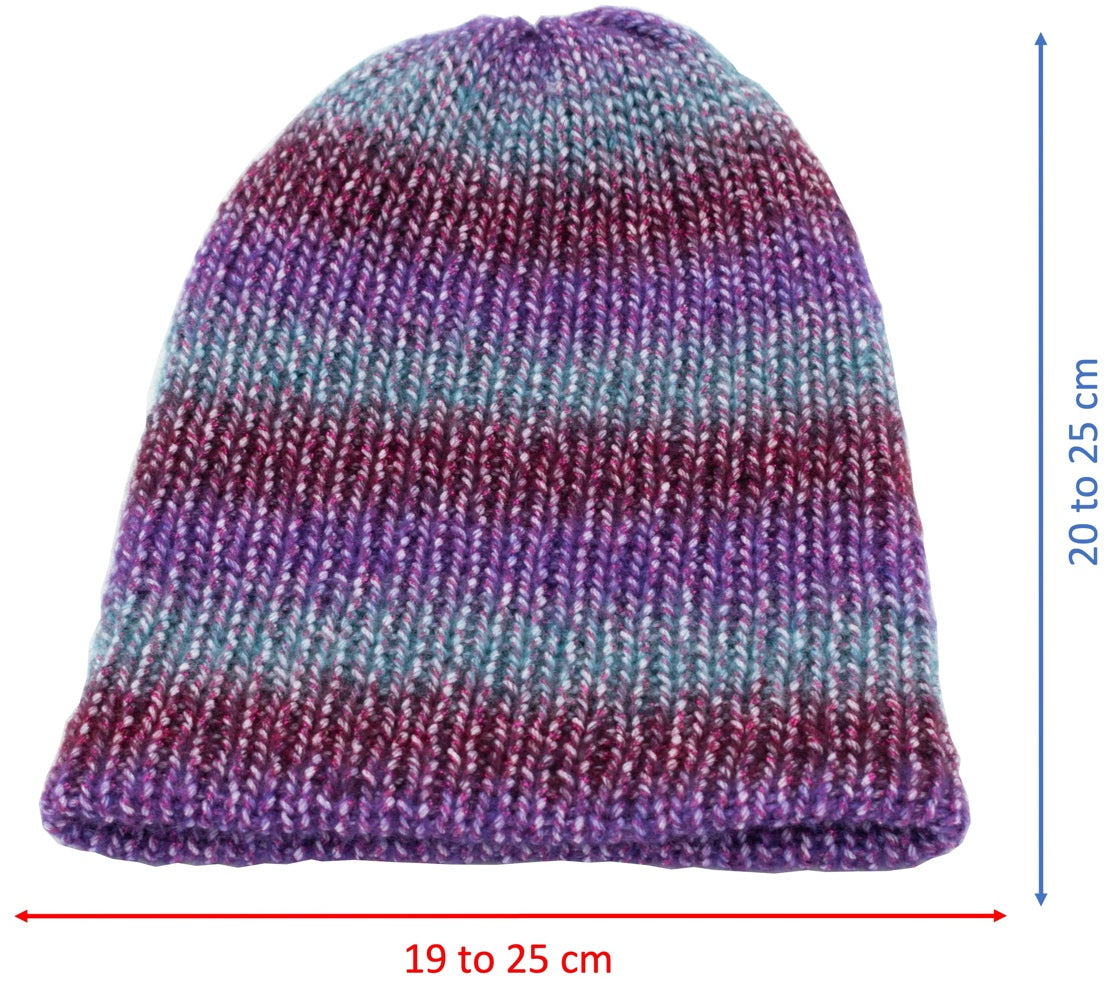 Double-Faced Silver Sparkle Beanie Hat