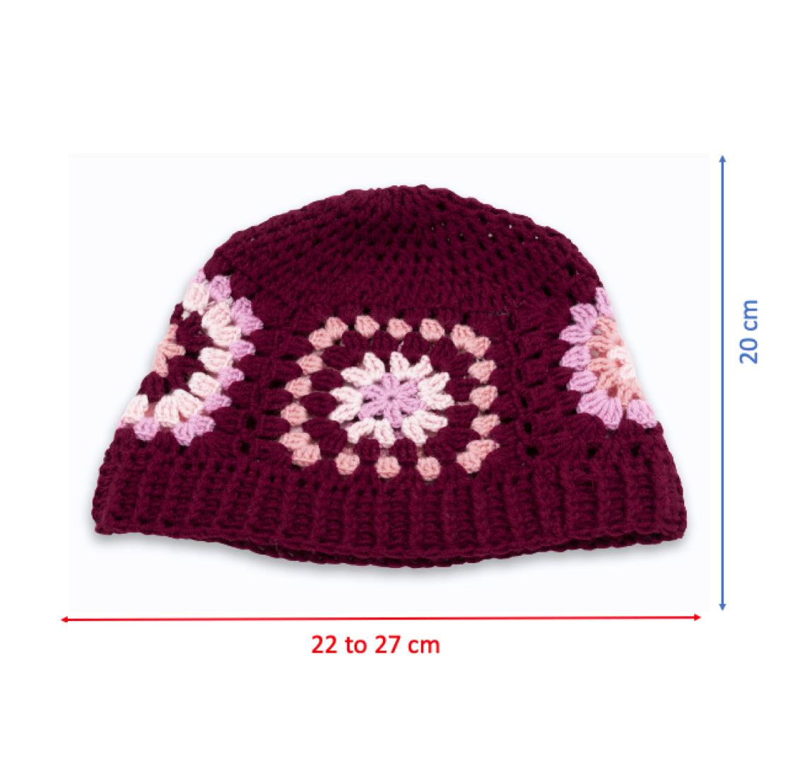 Granny Square Crochet Beanie Hat and Glove Set