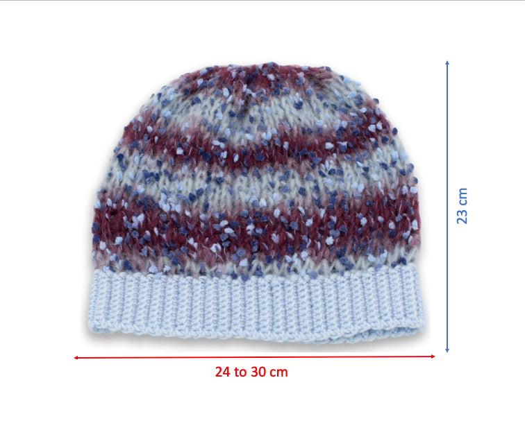 Arya Alpaca Wool Beanie Hat | Blue