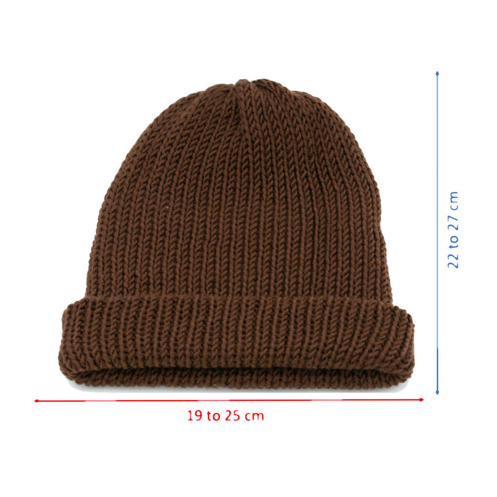 Reversible Knit Beanie Hat - Unisex Style