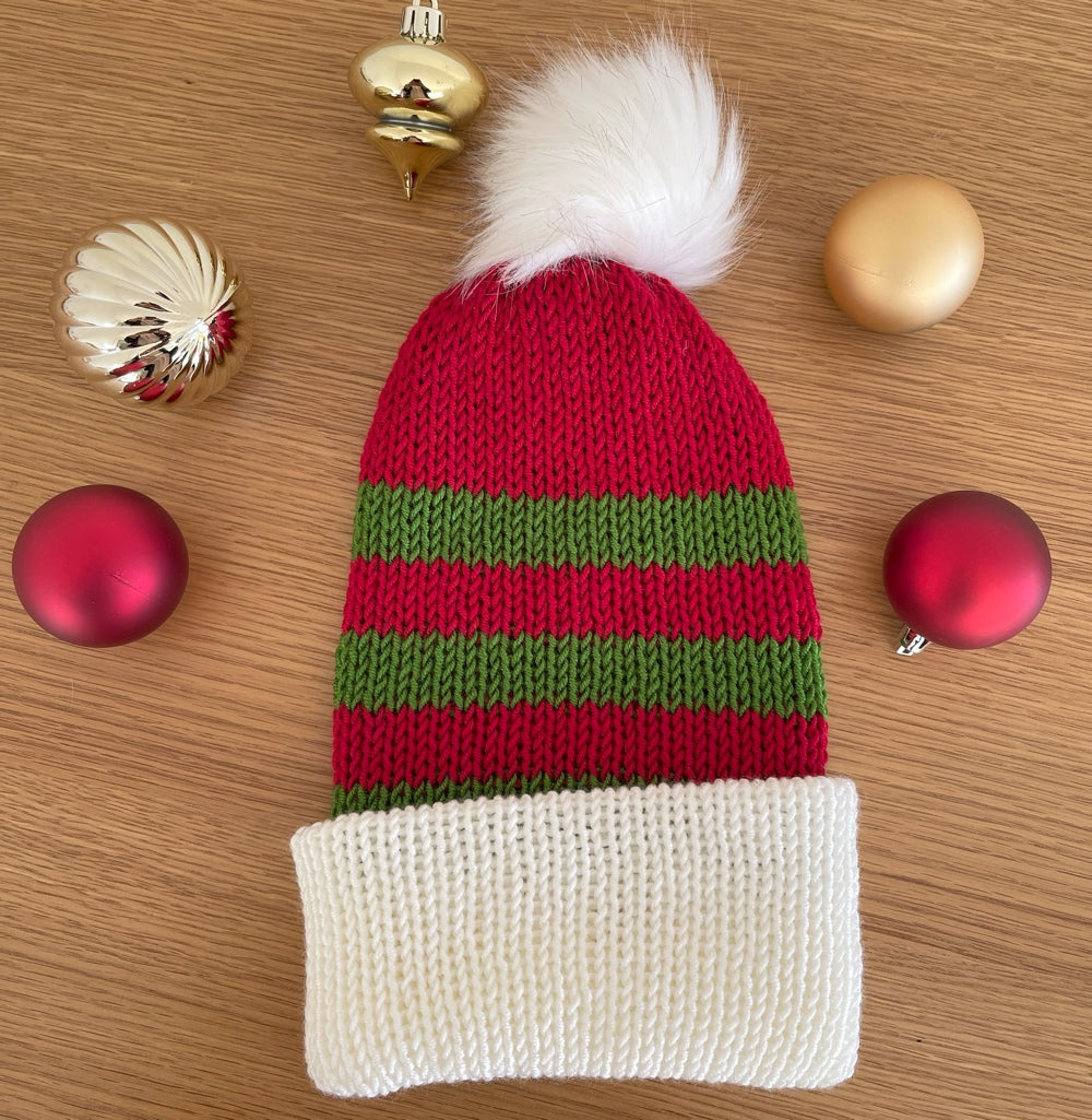 Christmas Theme Knit Beanie Hat