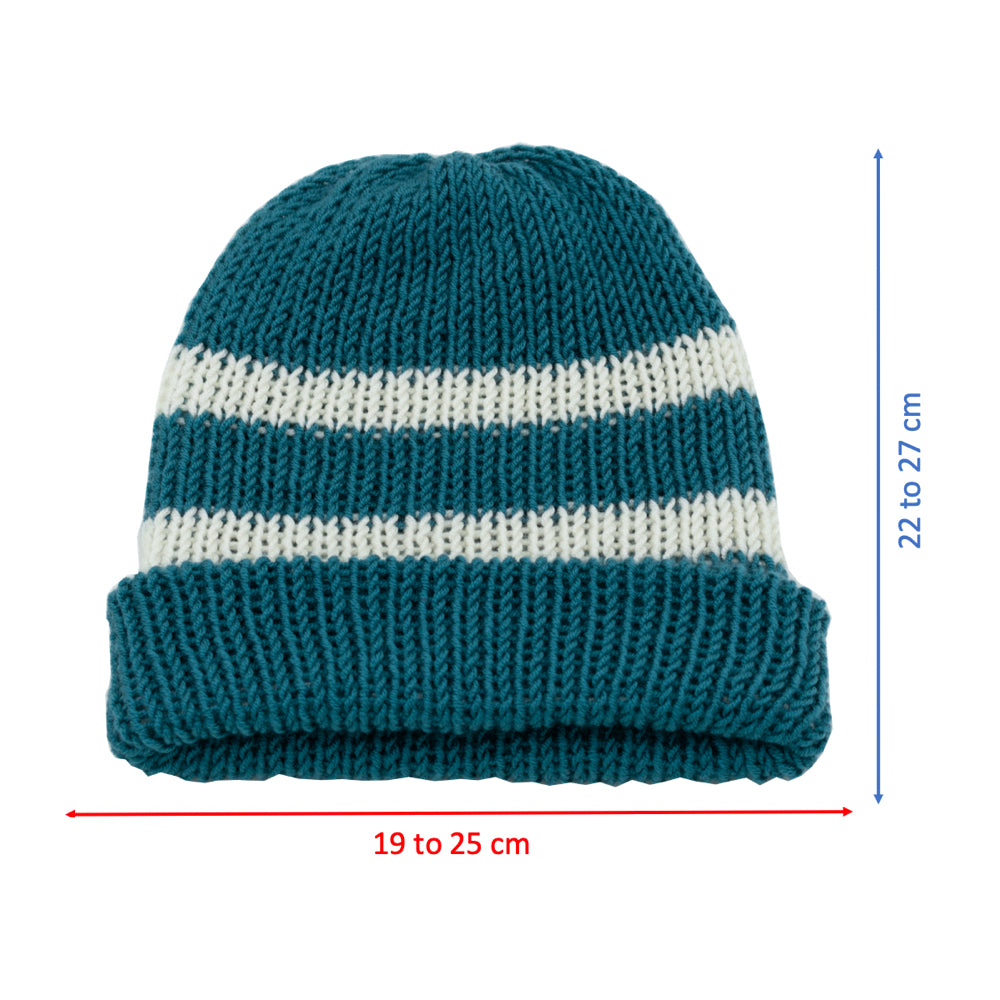 Reversible Knit Beanie Hat - Unisex Style