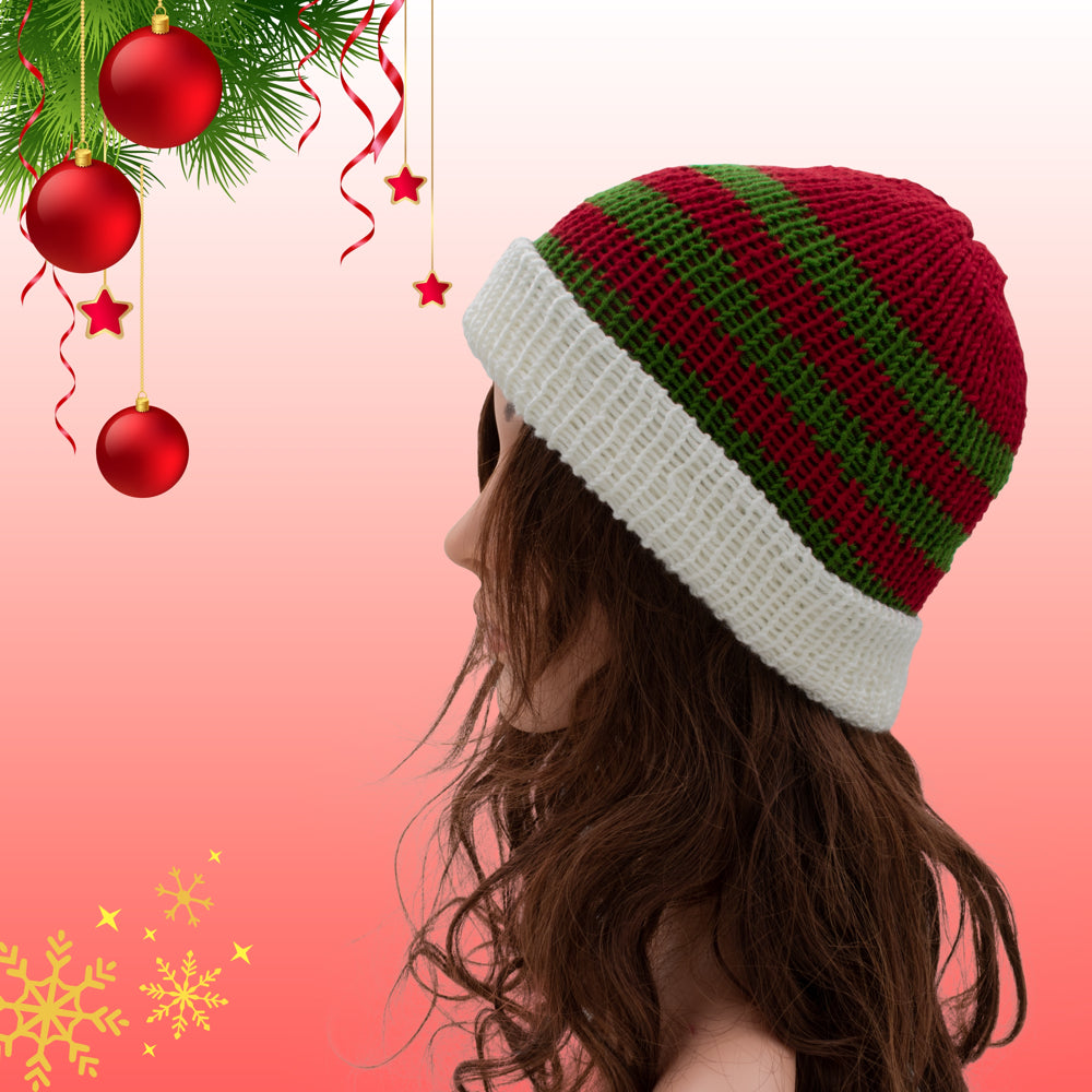 Christmas Theme Knit Beanie Hat